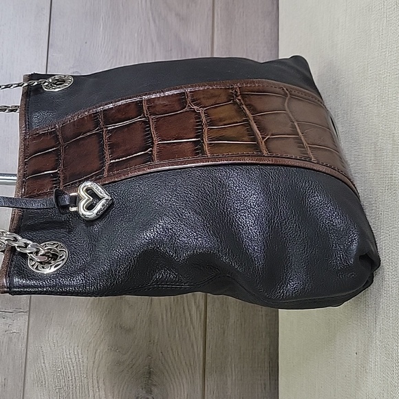 Brighton Black and Brown Leather Tote Bag - Picture 3 of 13